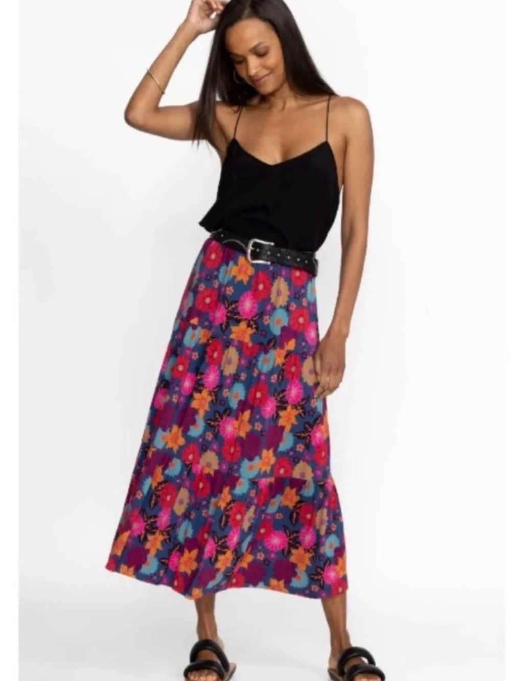 Johnny Was Merida Tiered Skirt